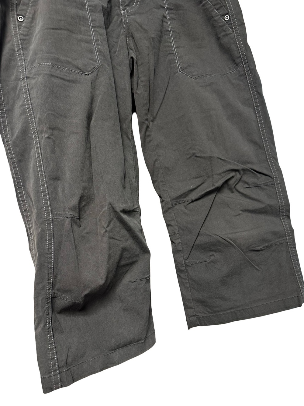 Kuhl Kendra Size 4 Gray Embroidered Outdoor Hiking Capri Pants Stretchy Cotton - Picture 4 of 11